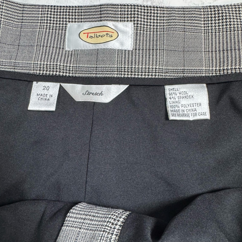 Talbots Charcoal Checkered Pants - Picture 3 of 11